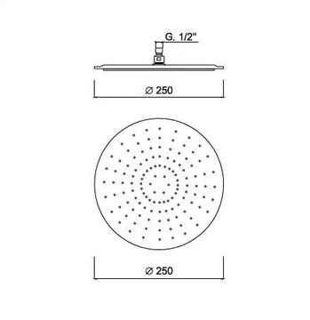 MY FUTURE - 1711-25 - Stainless steel overhead shower with anti-lime system by Rubinetteria Giulini - view 3